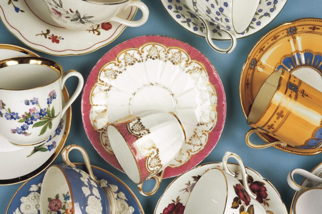 Colourful, vintage china dishes are examples of items that could be sold in an online auction in Saskatchewan